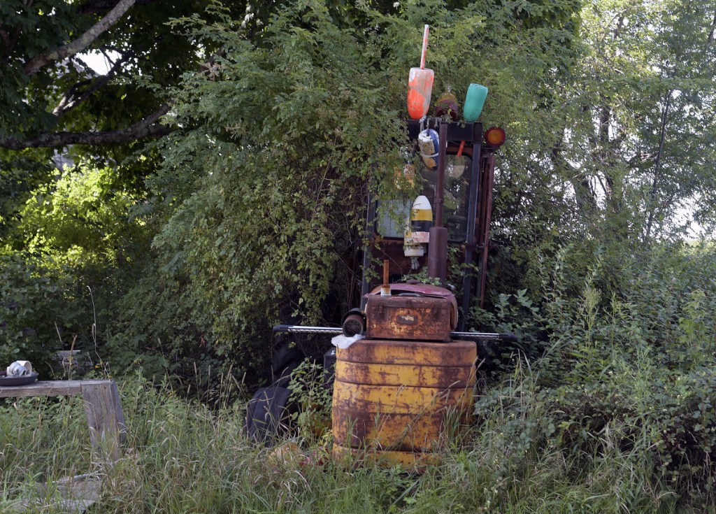 A variety of objects lie on the lawn Tuesday at a residence on Alexander Reed Road in Richmond. A court has ruled that the property is an illegal junkyard.