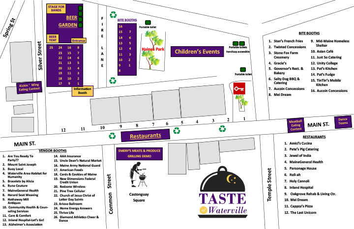 Taste of Waterville map 2018