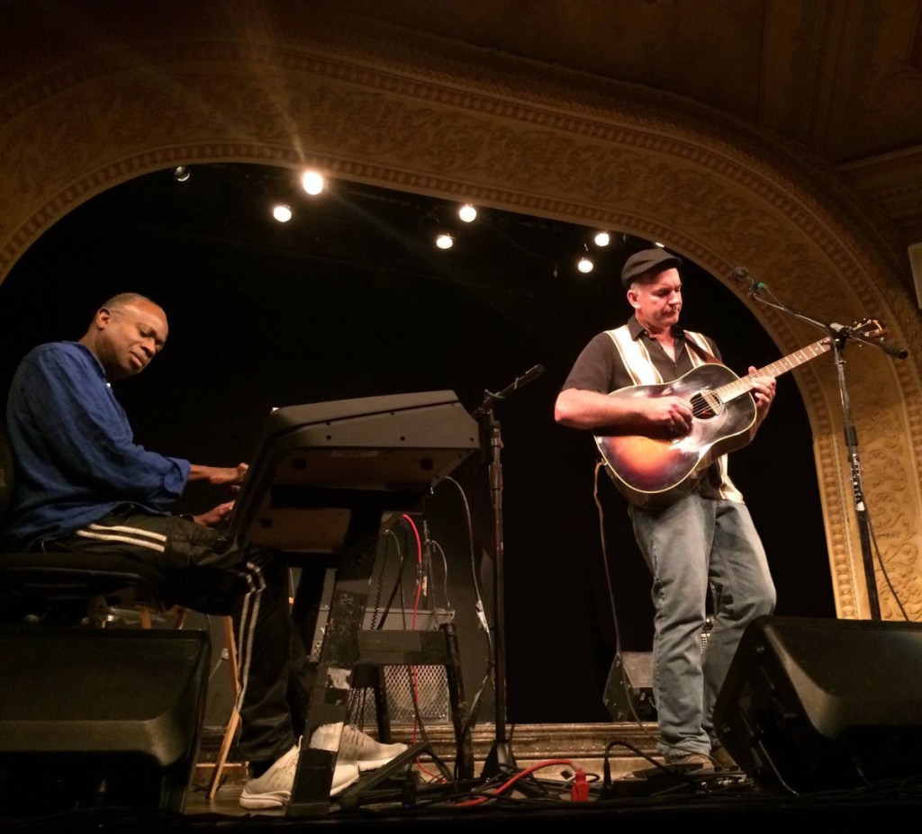 David Sancious, left, and Ed DesJardins will present a memorable high-energy evening of live music on Saturday, Sept. 29, at Robinhood Free Meeting House in Georgetown.