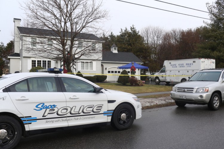 Gregory Owens was convicted of breaking into this home in Saco in 2014 and shooting his wife and one of the homeowners. He is now appealing his conviction.