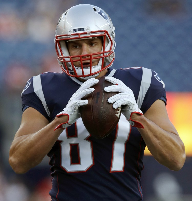 Rob Gronkowski had two catches for 15 yards in a loss at Jacksonville last week. The Lions are hoping, but not expecting, to learn from the Jaguars' success.