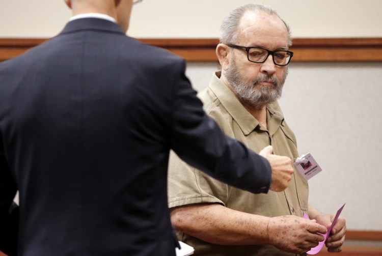 A former Jesuit priest, James F. Talbot, appears in court last year. He is accused of sexually assaulting a boy nearly 20 years ago in Freeport. Jury selection is set to begin Monday.