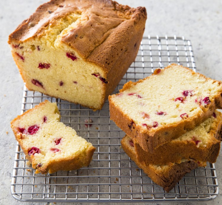 Cranberry-Sour Cream Pound Cake.