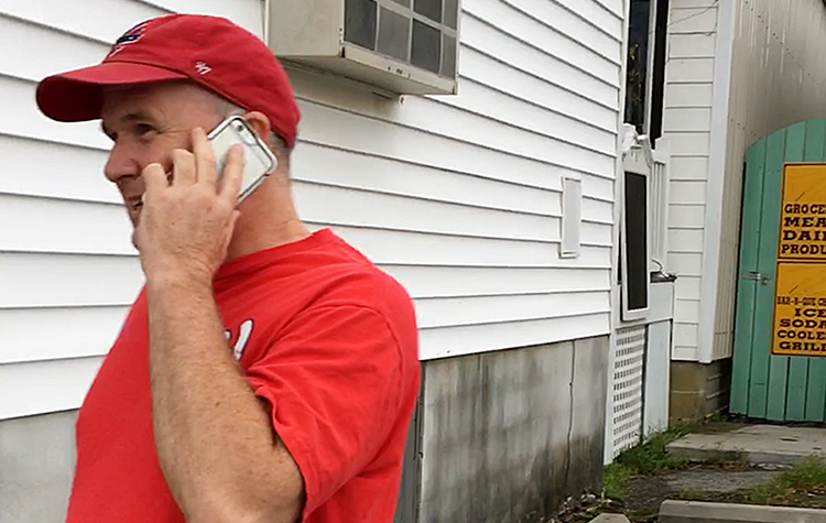 Mark Judge outside a friend's home in the seaside village of Bethany Beach, Del. The woman who accused Supreme Court nominee Brett Kavanaugh of sexually assaulting her when they were teenagers has identified Judge as an eyewitness.