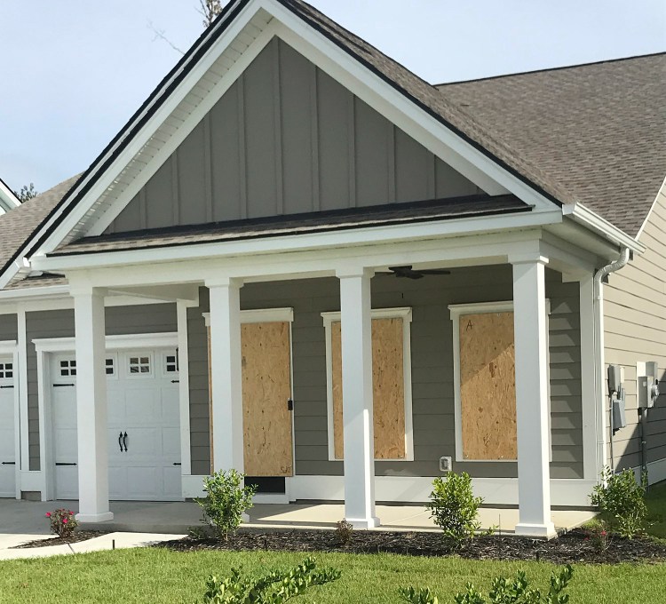 David Redlon's home in Myrtle Beach, S.C., is prepped for the storm. Redlon, originally from Windham, said he might “hunker down and ride out” his first hurricane.