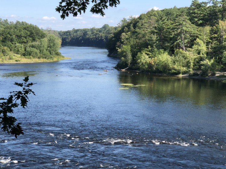 The Kennebec River near the Great Eddy, where organizers are planning "Kennebec on Fire," a collaborative arts project.