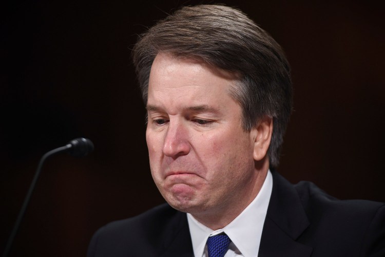 Supreme court nominee Brett Kavanaugh testifies before the Senate Judiciary Committee on Capitol Hill in Washington on Thursday.