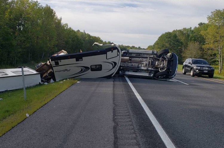 Scene of a crash in Richmond on I-295 on Friday morning.