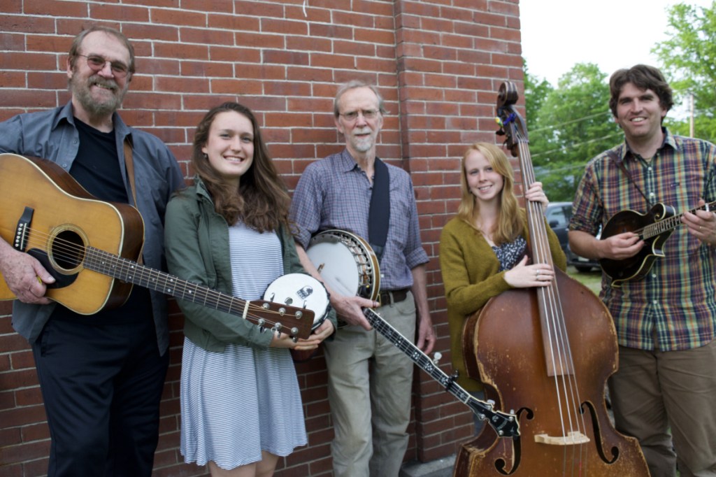 Sandy River Ramblers, from left, are Stan Keach, Dana Reynolds, Bud Godsoe, Julie Davenport and Dan Simons.