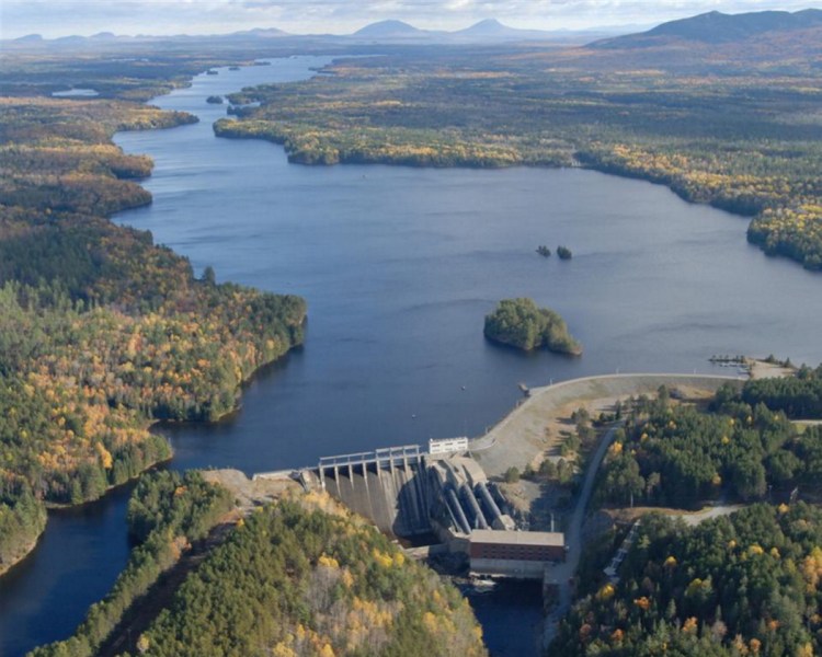 The proposed CMP power line would go over – or under – the Kennebec Gorge, where whitewater rafting draws thousands of visitors every year from Harris Station Dam, pictured here, to Carry Brook farther downriver.