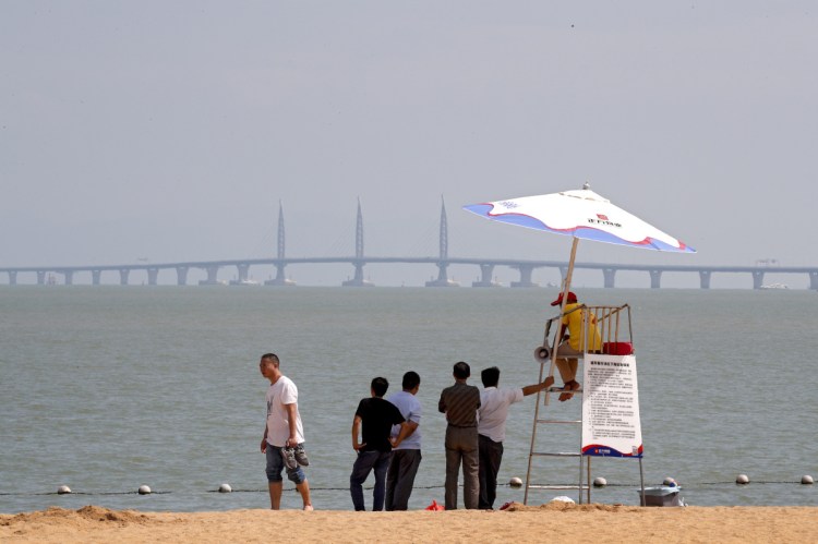 The $20 billion bridge took almost a decade to build and includes an undersea tunnel allowing ships to pass through a key delta.