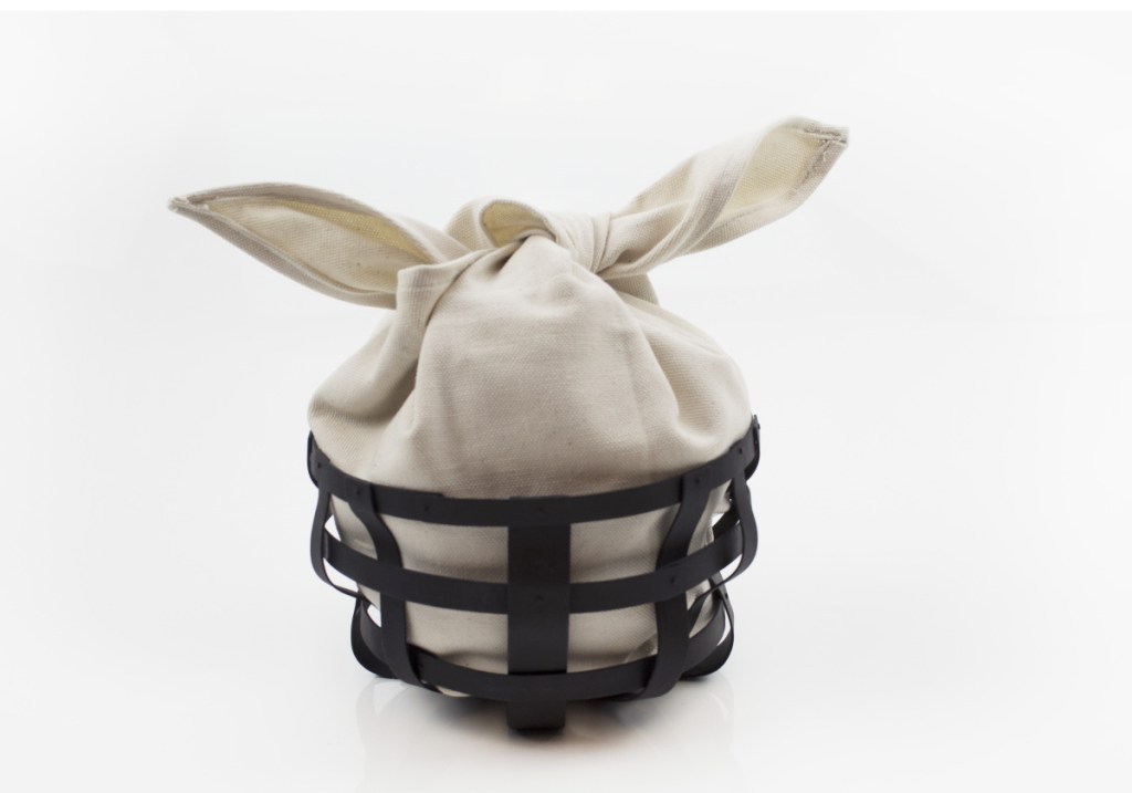 "Storage Basket 2," by Gabrielle Brown, copper and graphite.