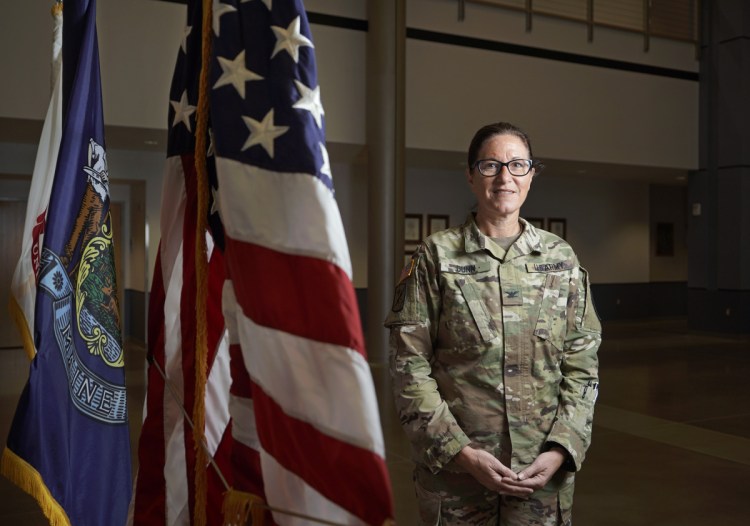 Col. Diane Dunn, the highest ranking woman in the Maine Army National Guard, photographed at Camp Chamberlain in Augusta on Thursday, October 11, 2018. 