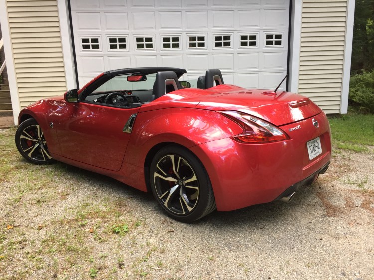 The attractive 370Z  "clearly illustrates the exaggerated haunches practiced by Porsche." (Photo by Tim Plouff) 