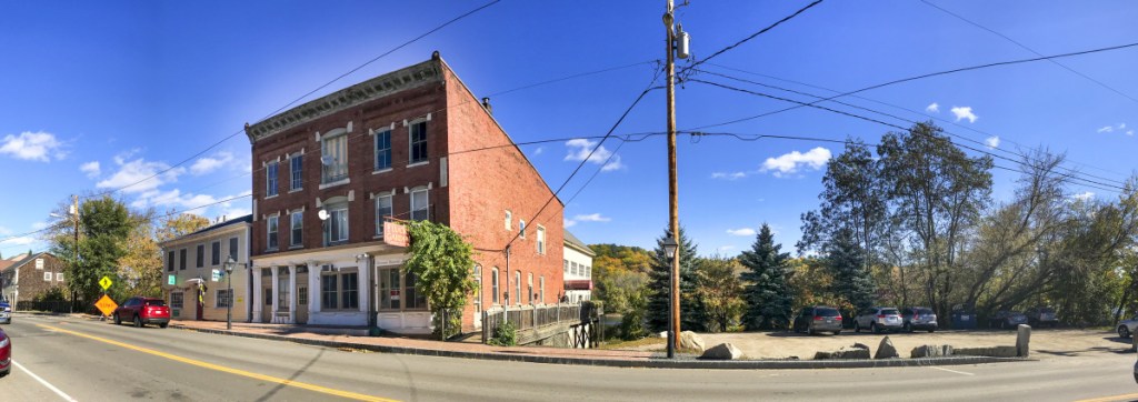 Downtown Hallowell's new stretch of Water Street sidewalk, seen Oct. 22, ends at the Lucky Garden restaurant parking lot.