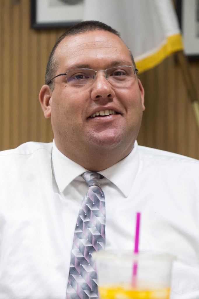 City councilman Nathaniel White at a city council meeting on April 3, 2018. White, who will be moving into a new home in Fairfield, is leaving the Waterville City Council at the end of the year.