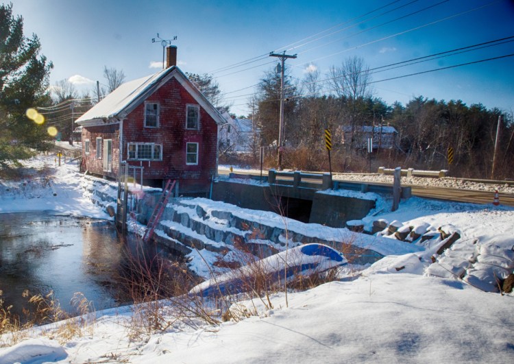 The Clary Lake Dam is seen Dec. 18 in Whitefield.