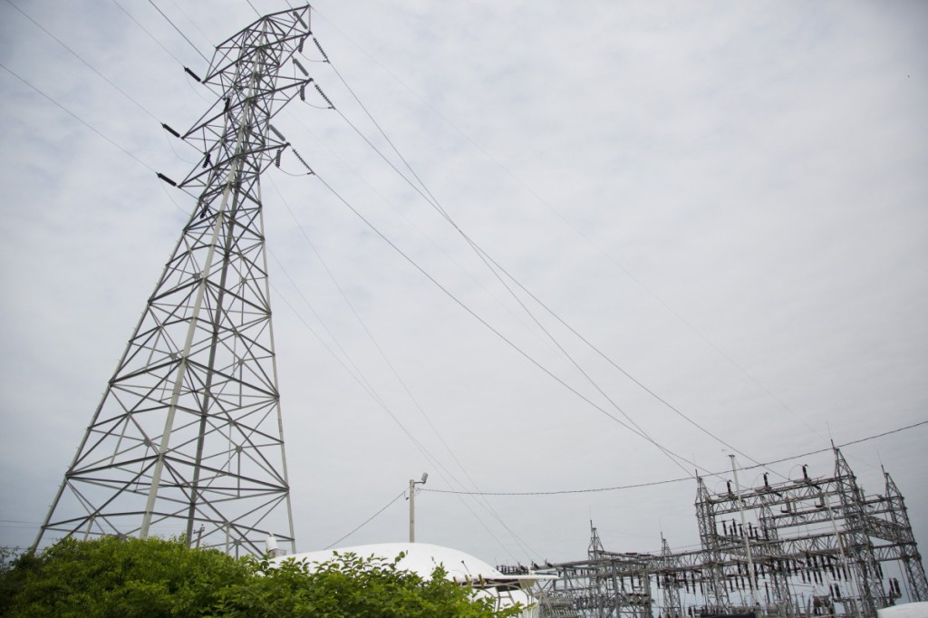 SOUTH PORTLAND, ME - JULY 2: Central Maine Power Co. Cape Substation. 