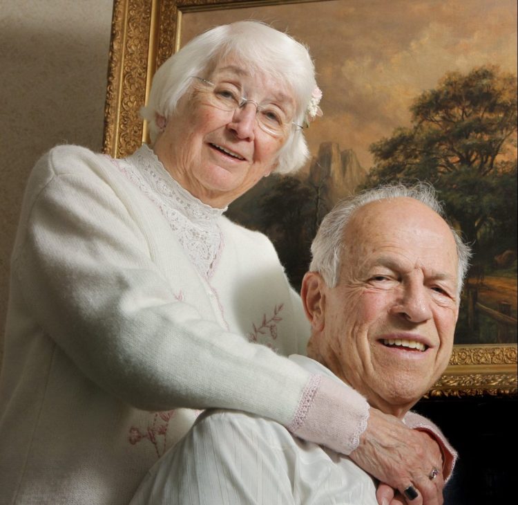 Barbara and Al Hawkes spend time together in 2012. They were married for 66 years and had two children, one of whom died in a car crash at age 21.