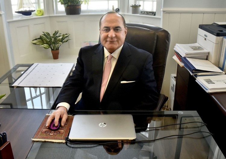 Superintendent Reza Namin on Jan. 17 in his office in Fairfield. Namin said his goal is to see the school district become academically stronger.