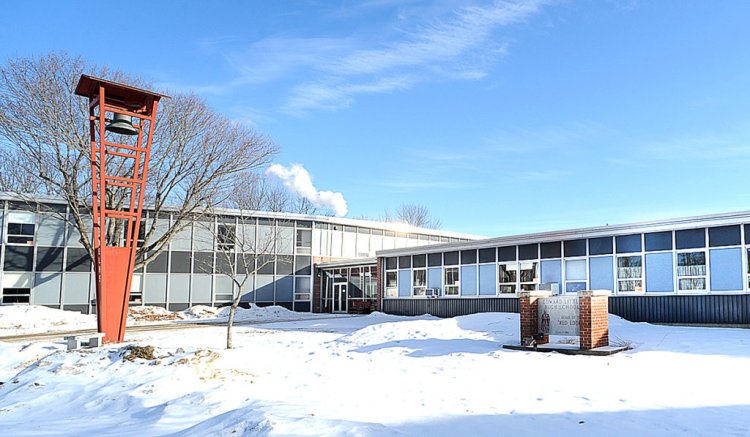 The heat turned back on at Auburn Edward Little High School, shown in a 2014 file photo, at 7 a.m. Monday.