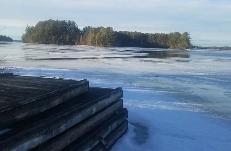 Grand Falls Flowage across from Squirrel Point boat landing where a man was rescued on Tuesday.