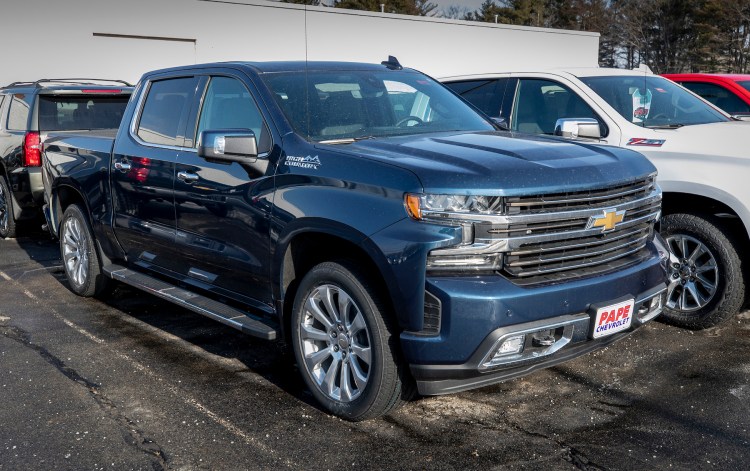 The 2019 Chevrolet Silverado 4WD High Country Crew, at Pape Cheverolet in South Portland. Photo by Joel Page.