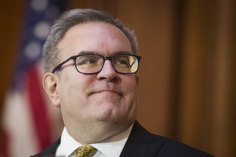 Acting EPA Administrator Andrew Wheeler at EPA headquarters in Washington on Dec. 11, 2018.