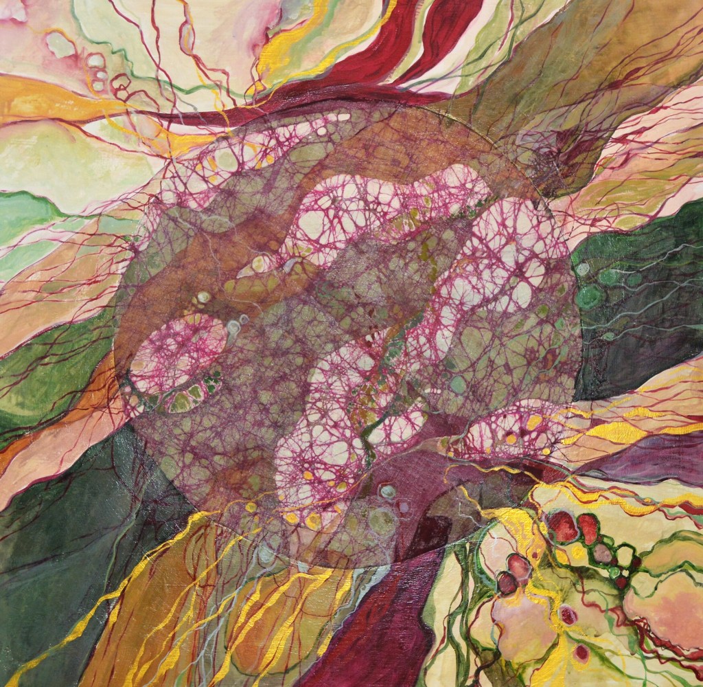 Abstract Mixed Media by Barb Loken.