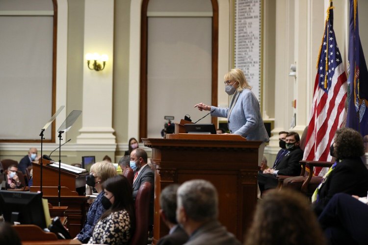 Gov. Janet Mills delivers her State of the State address to lawmakers Thursday night. She said many Republicans "have called for a return of half the (state budget) surplus to Maine people through direct checks. I think they’re right."