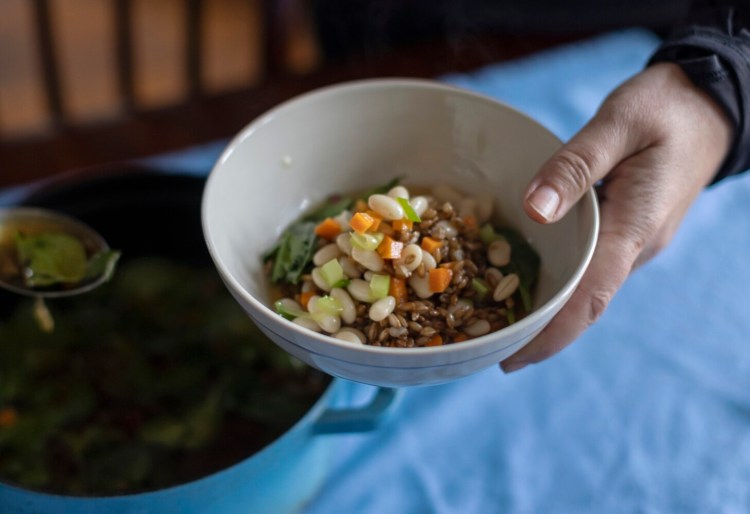 Regenerative White Bean and Rye Berry Soup