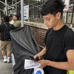 Transporting Migrants NYC Tents