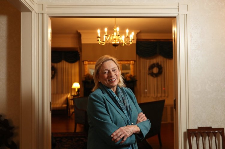 Gov. Janet Mills at the Blaine House. 